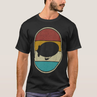 ツェッペリン レトロ ヴィンテージ サンセット 飛行船 Tシャツ