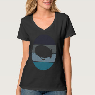 ツェッペリン レトロ ヴィンテージ サンセット 飛行船 Tシャツ