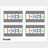 ツェナーカードシール – グレー 長方形シール (シート)