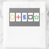 ツェナーカードシール – グレー 長方形シール (バッグ)