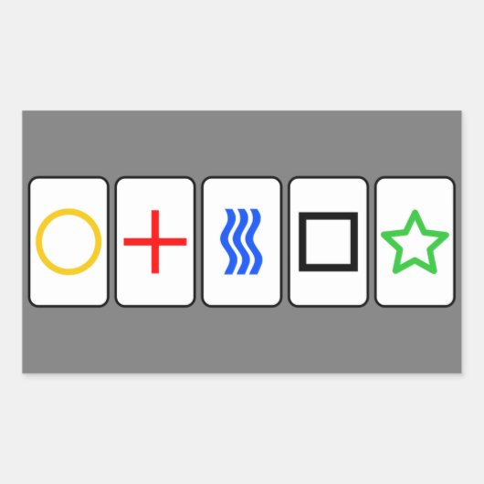 ツェナーカードシール – グレー 長方形シール (正面)