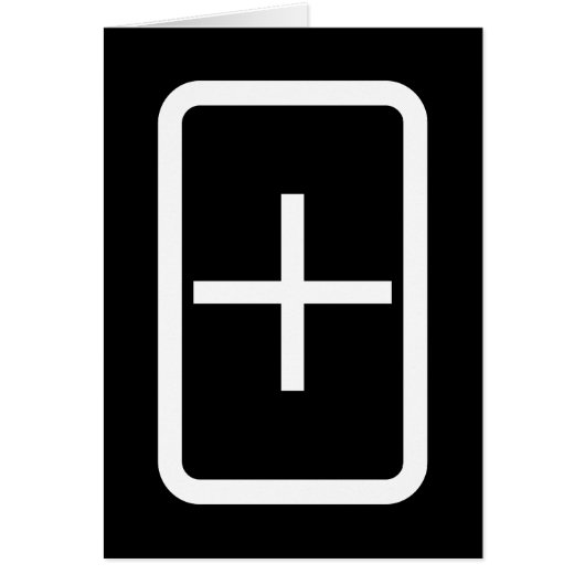 ツェナーカード |プラス記号カード (正面)