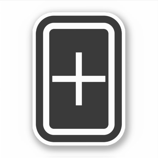 ツェナーカード |プラス記号 シール (正面)