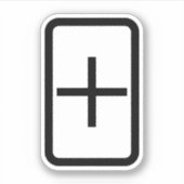 ツェナーカード |プラス記号 シール (正面)