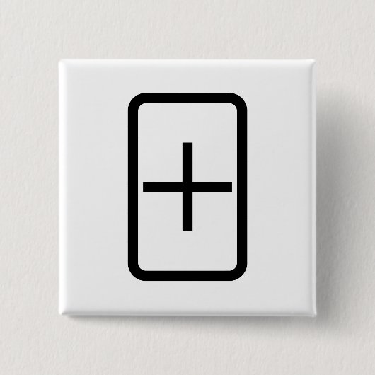 ツェナーカード |プラス記号 缶バッジ (正面)