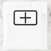 ツェナーカード |プラス記号 長方形シール (バッグ)