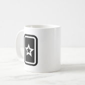 ツェナーカード |中空の5つ星 コーヒーマグカップ (正面左)