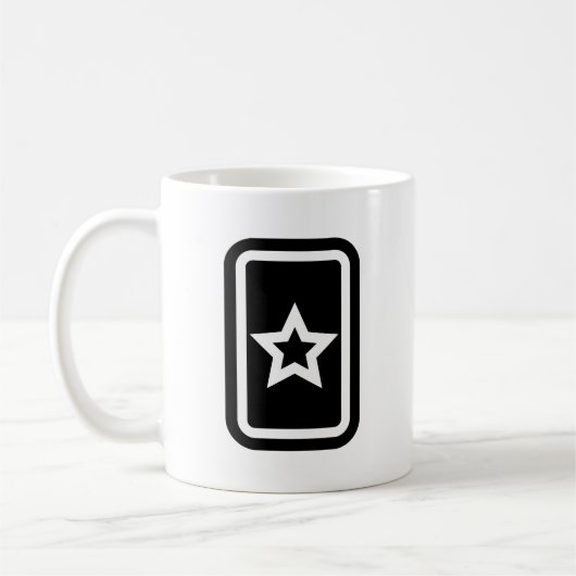 ツェナーカード |中空の5つ星 コーヒーマグカップ (左)