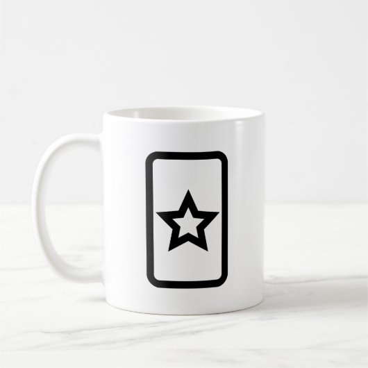 ツェナーカード |中空の5つ星 コーヒーマグカップ (左)
