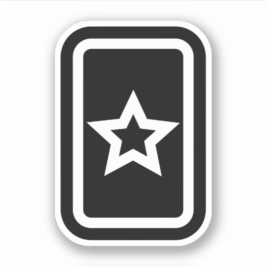 ツェナーカード |中空の5つ星 シール (正面)