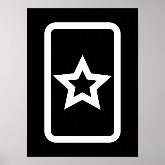 ツェナーカード |中空の5つ星 ポスター (正面)