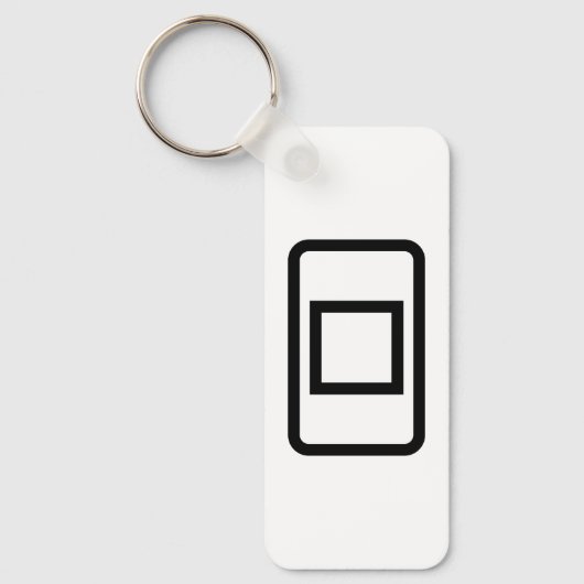 ツェナーカード |白抜き四角 キーホルダー (正面)