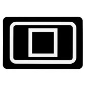 ツェナーカード |白抜き四角 マグネット (横)