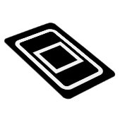 ツェナーカード |白抜き四角 マグネット (右側)