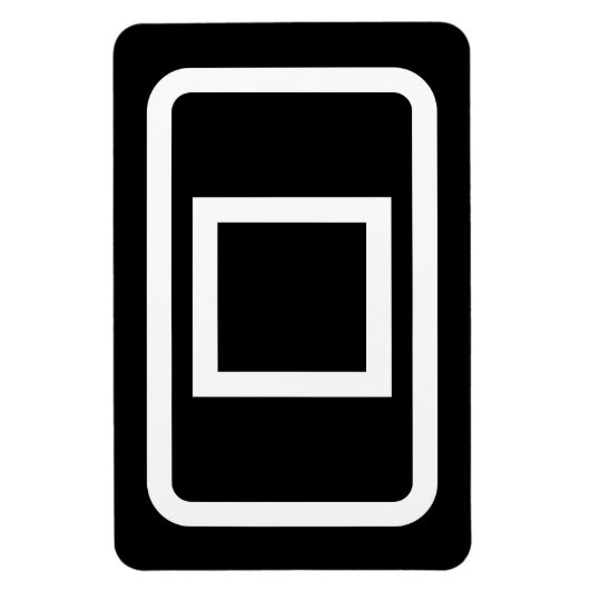 ツェナーカード |白抜き四角 マグネット (縦)