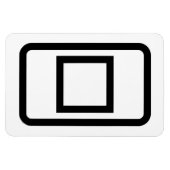 ツェナーカード |白抜き四角 マグネット (横)