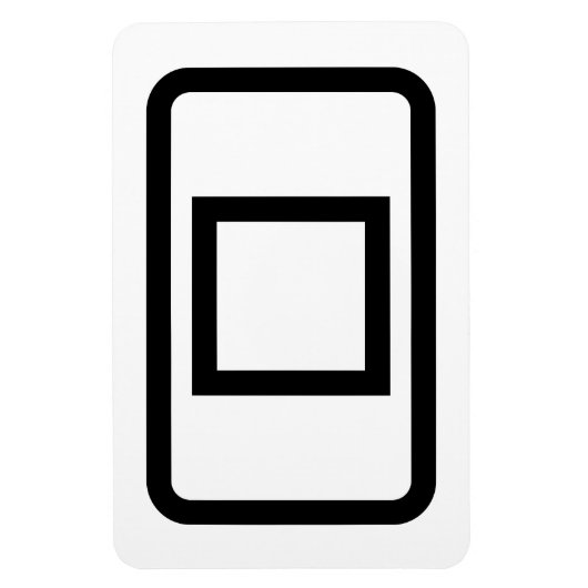 ツェナーカード |白抜き四角 マグネット (縦)