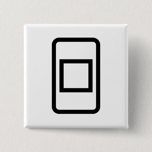 ツェナーカード |白抜き四角 缶バッジ (正面)