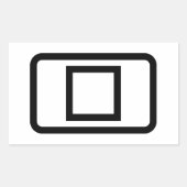 ツェナーカード |白抜き四角 長方形シール (正面)