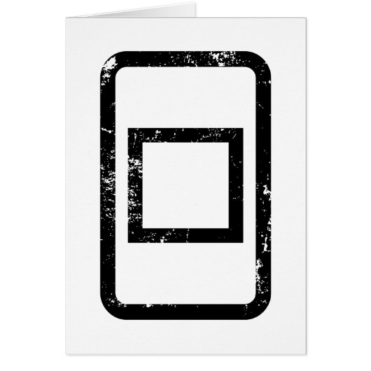 ツェナーカード |白抜き正方形{ヴィンテージ}カード (正面)