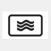 ツェナーカード | 3縦波線 長方形シール (正面)