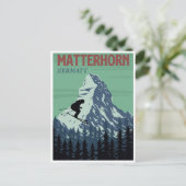 ツェルマットのスキーヴィンテージ山頂 ポストカード (スタンド正面)