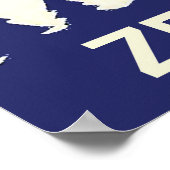 ツェルマットのスキー場でカップル、ヴィンテージ旅行 ポスター (角)