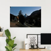 ツェルマットの夕暮れ ポスター (ホームオフィス)