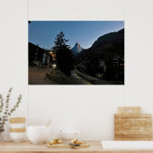 ツェルマットの夕暮れ ポスター (キッチン)