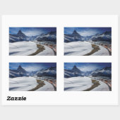 ツェルマットのGornergrat鉄道とMatterhorn 長方形シール (シート)