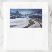 ツェルマットのGornergrat鉄道とMatterhorn 長方形シール (バッグ)