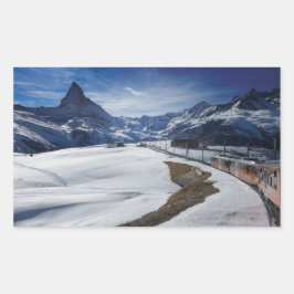 ツェルマットのGornergrat鉄道とMatterhorn 長方形シール