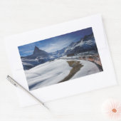 ツェルマットのGornergrat鉄道とMatterhorn 長方形シール (封筒)