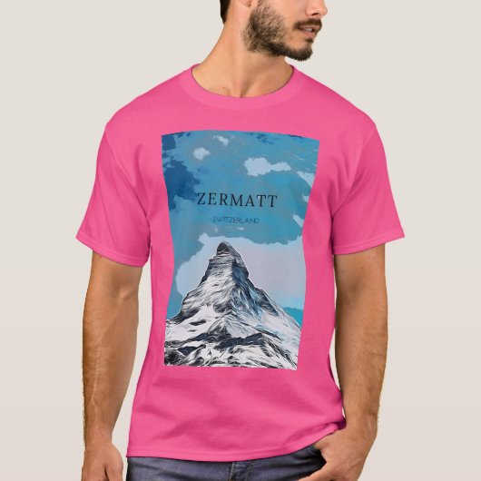 ツェルマットザスイス山 Tシャツ (正面)
