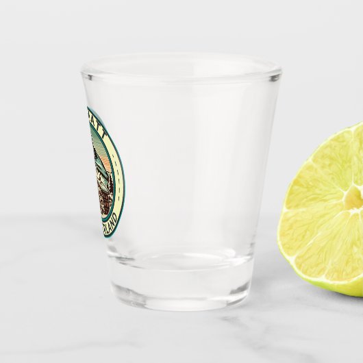 ツェルマットスイスイラストレーショントラベルアートバッジ ショットグラス (右)