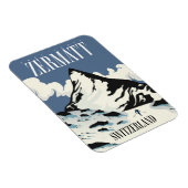 ツェルマットスイススキープリント マグネット (右側)