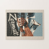 ツェルマットスイストラベルアートヴィンテージ ジグソーパズル (横)