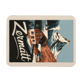 ツェルマットスイストラベルアートヴィンテージ マグネット (横)