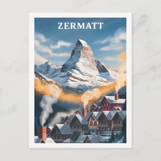 ツェルマットスイス有名な旅行プレイス ポストカード (正面)