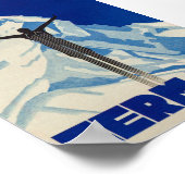 ツェルマットスイスMatterhornヴィンテージスキーポスター ポスター (角)