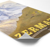 ツェルマットスイスMatterhornヴィンテージトラベル ポスター (角)