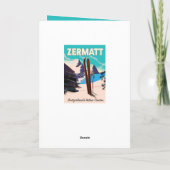 ツェルマットスキー休暇ポスター シーズンカード (裏面)