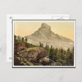 ツェルマット、アッパー・ステッフェラルプ、Matterhornの後に ポストカード (正面/裏面)