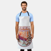 ツェルマット・スイスのロゴ エプロン (着用した状態)