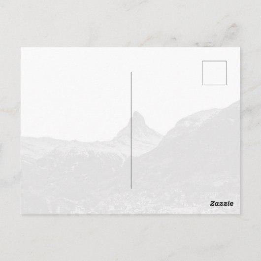 ツェルマット・スイス土産物旅行はがき ポストカード (裏面)