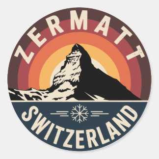 ツェルマット スイス スイスアルプス レトロ ラウンドシール