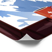 ツェルマット、スイス、スキー ポスター (角)