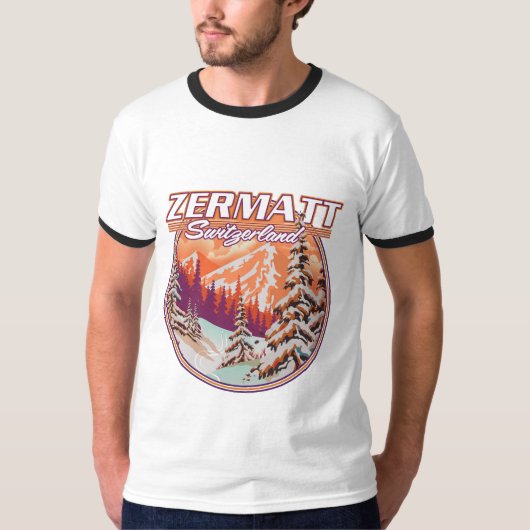 ツェルマット スイス ロゴ Tシャツ (正面)