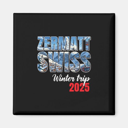 ツェルマット スイス 冬の旅 2025 スイス スキー アルプ マグネット (正面)