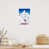 ツェルマット・スウィザーランド・スキー・トレイン ポスター (キッチン)